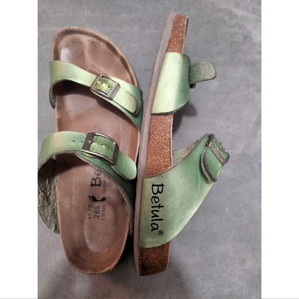 Birkenstock Betula Green Sydney Sandals - Picture 2 of 5